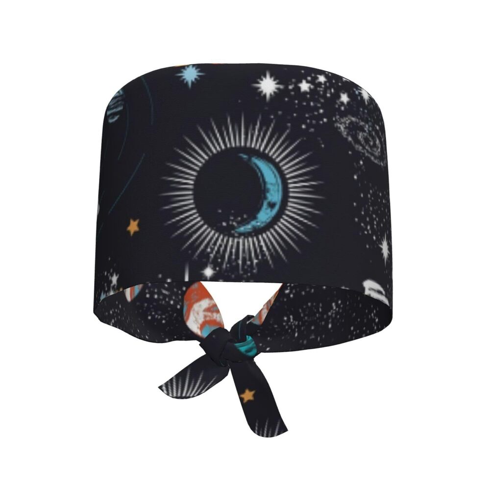3872 Space Galaxy Constellation Adjustable Working Cap Scrub Hat Sweatband
